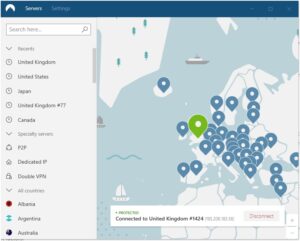 NordVPN Screenshot