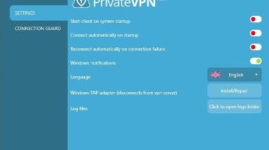 PrivateVPN Screenshot
